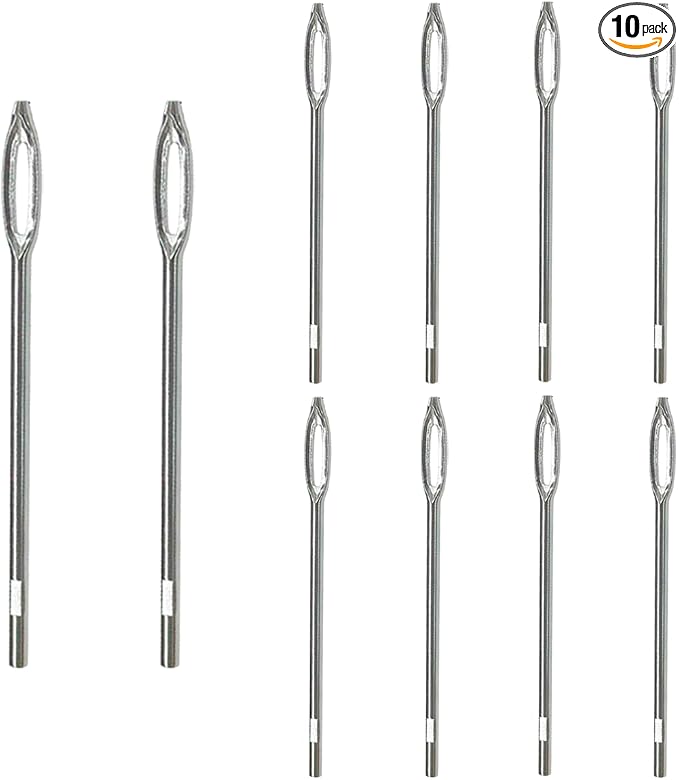 ZIMISI Car Tire Repair Tool, 4.33'' Flat Metal Split Eye Needles, T-Handle Car Tire Plug Kit, Heavy Duty Tire Puncture Spikes, Tire Patch Repair Tool for Cars, Motorcycles, Trucks (10PCS)