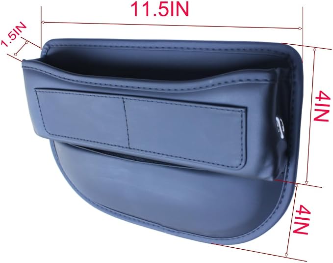 Seat Gap Organizer Car Seat Console Organizer Front Seat Side Storage Bag Center Console Side Pocket Car Seat Crevice Storage Seat Gap Filler Between Seat Storage Pouch（Black）