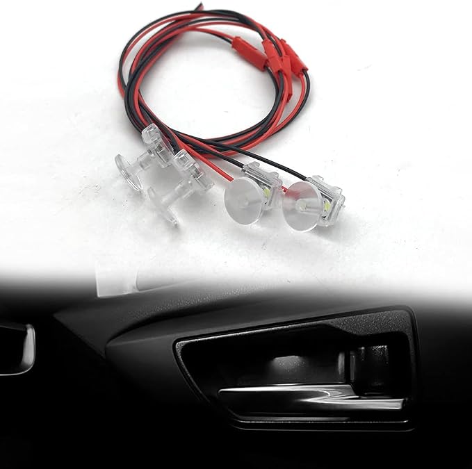 4pcs White Car Door Bowl Light Door Open Warning LED Night Safety Decoration Accessories for Handrail Lights Decorative Lamp 12V Signal indicator light