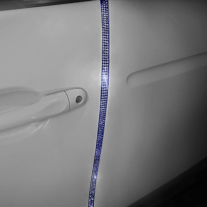 eing Door Edge Anti-Scratch Sticker Door Crash Bumper Crystal Bling Protection Tape Rubber Strip Sticker,Car Door Protector,Car Door Guard,Car Door Protection,90cm/35.4" Each One,4Pack/Set,Deep Blue