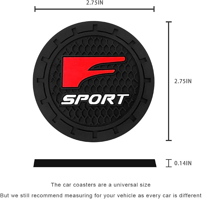 Car Cup Holder Coaster for Lexus f Sport Cupholder Coaster Interior Accessories 2.75in 2Pack