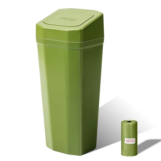 Car Trash Can with Lid - Mini Car Garbage Can Bin for Cup Holder - Green Small Leakproof Vehicle Trash Bin for Back Seat, Cute Automotive Accessories Organizers and Storage for Door SUV Truck