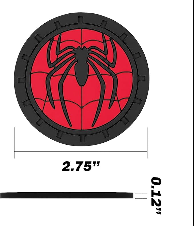 Cup Holder Insert Coaster for Marvel Spiderman2 Fans,Anti Slip Car Cup Coaster Interior Accessories