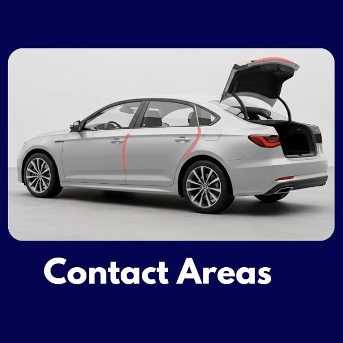 Door Edge Paint Protection Film, Car Door Handle Cup, Scotch Guard, Mini Knife, Squeege Cloth PPF Precut, Universal Fit, Protector, Upromax SelfHealing Scratch (Door Edge/Clear/4-Doors)