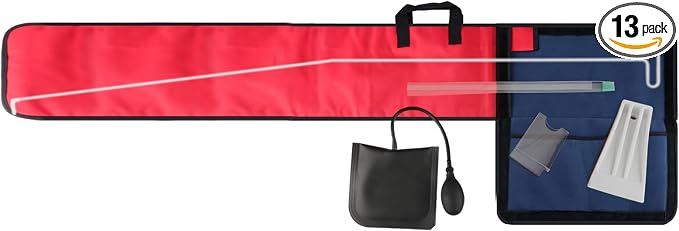 Holdly 55 inch Long Reach Tools Kit for Car, Car Tools with J-Hook,Air Wedge Pump,Non-Marring Wedge and Carry Bag (HMP11-6PCS)
