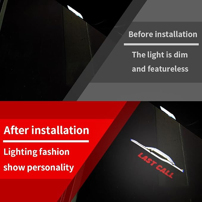 2PCS Door Lights Logo Compatible for Challenger 2015-Present, LED Ghost Shadow Welcome Puddle Projection Light Lamps Accessories (Last Call car)