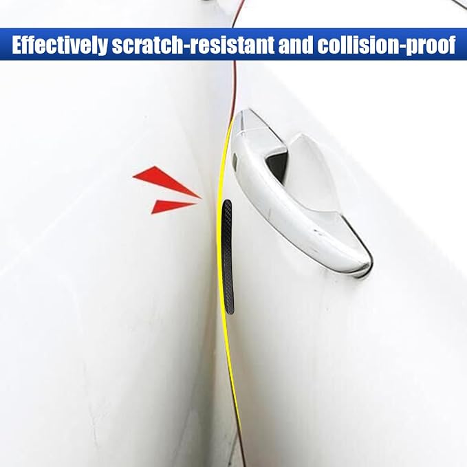 4PCS Car Door Edge Guard, Anti-Collision Automotive Rearview Mirror Protector Trim Strip, Universal Anti-Scratch Vehicle Body Bumper Protective Accessory for SUV, Truck(Hard)