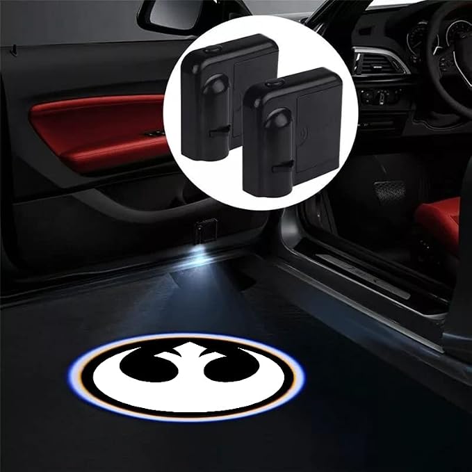 2pcs 3D Magnetic Car Door Step LED Welcome Logo Shadow Ghost Light Projector Lamp fits All Car Models (Emblem1) by DmStore