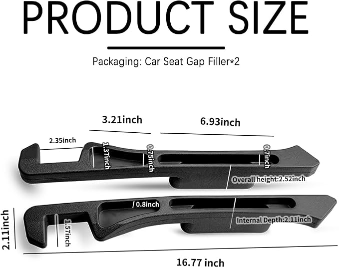 2PCS 2026 New Car Seat Gap Filler Organizer,Deepened No Drop Car Gap Seat Filler with Storage Slots & Reserved Charging Hole,Universal Cars Seats Gaps Plug Cars Interior Accessories