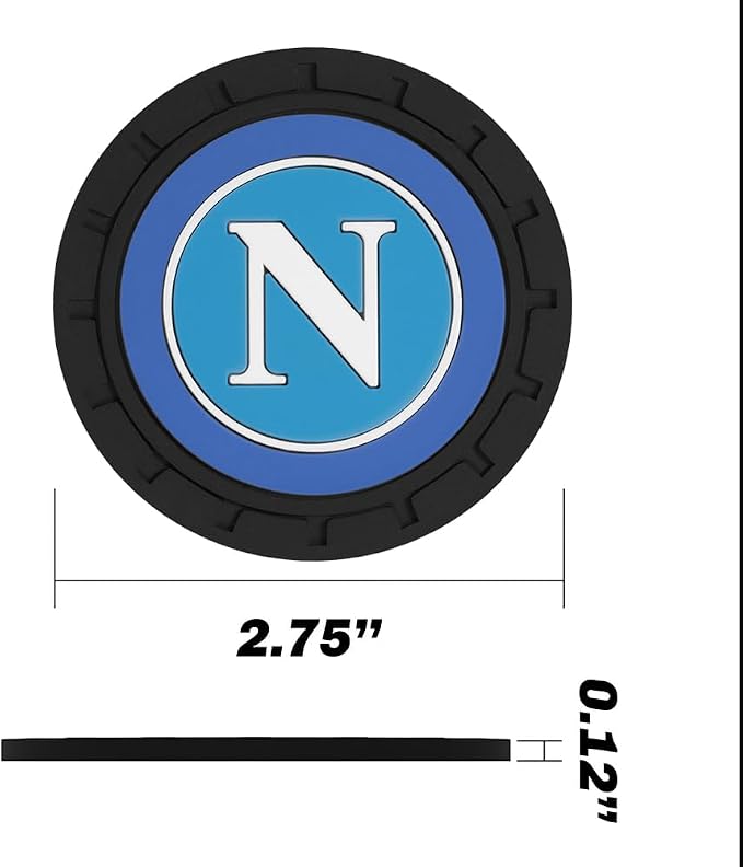 Cup Holder Insert Coaster for Napoli UEFA UCL Fans,Anti Slip Car Cup Coaster Interior Accessories