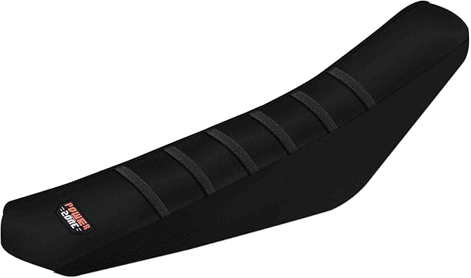 Motorcycle Universal Seat Cover Non-Slip Rubber Striped Gripper Soft Sewing for CRF WR WRF RMZ YZF SXF EXC EXC XC SX CR KLX Dirt Pit Bike Motocross Off Road (Black)