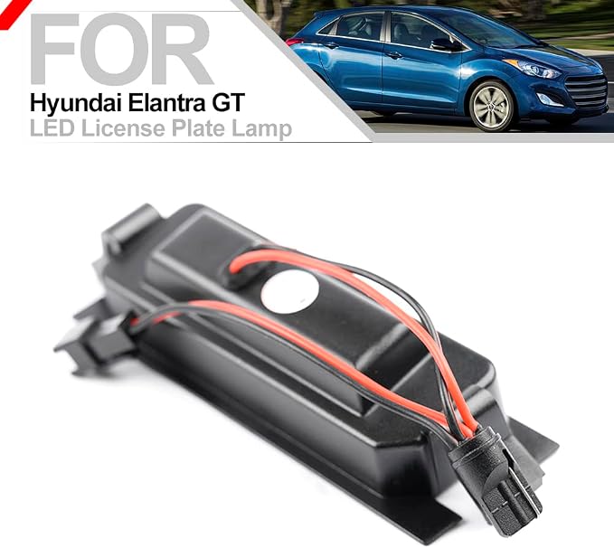 nsautolighting 2pcs LED License Plate Light for Hyundai Elan'tra GT Hatchback Accent l30 (GD) Error Free Led Rear Number Plate Tag Lights OEM Xenon White LED License Plate Light Assembly