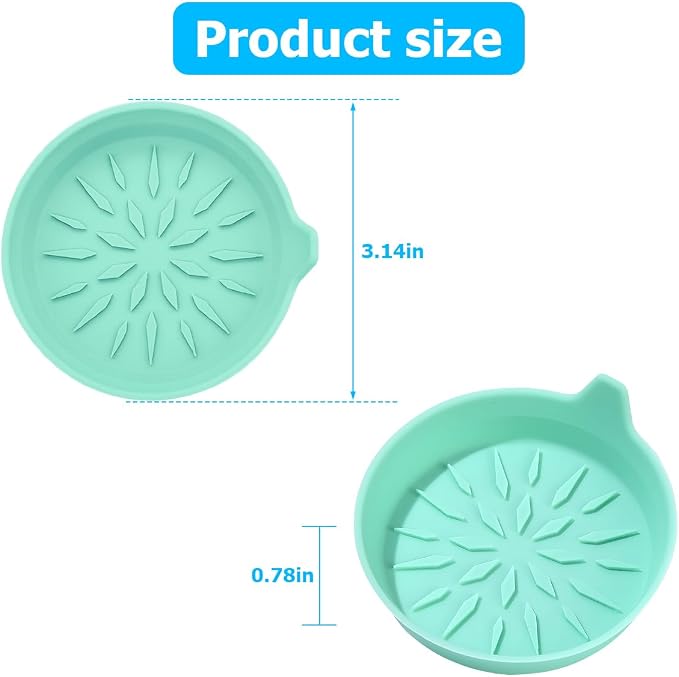 Mandark 4PCS Car Cup Holder Coaster, Non-Slip Recessed Insert Vehicle Cup Mat, 2.75 Inch Waterproof Universal Automotive Interior Drink Cup Pad Accessories for Most Trucks SUVs (Green)