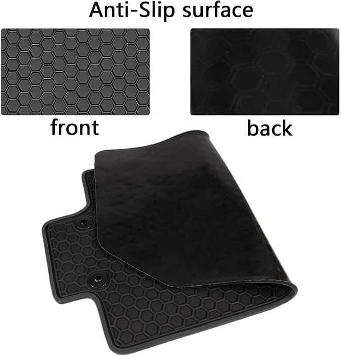 Car Floor Mats Custom Fit for Toyota Camry 9th 2025 2026 Black Red Rubber Car Floor Liners Set All Weather Season Protection Heavy Duty Odorless