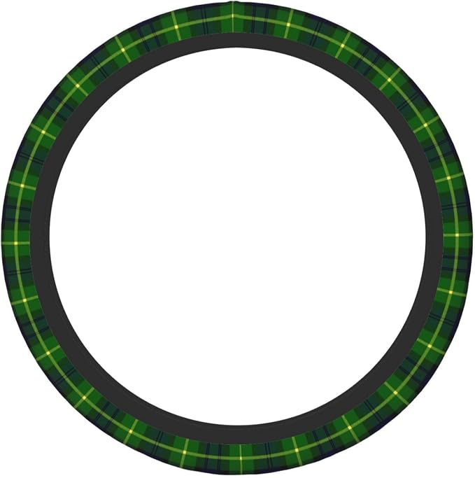 Thickened Elastic Steering Wheel Cover, Gordon Scottish Plaid Printed Tartan Ultra, Soft, Breathable, Fit for Cars, SUVs, Trucks, Stylish Comfortable Grip