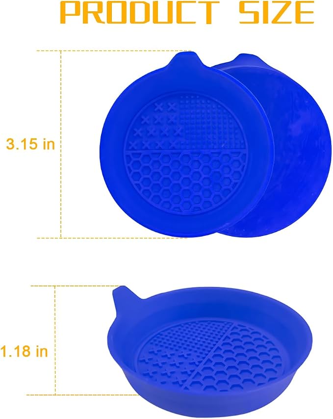 Mandark 4PCS Car Cup Holder Coaster, Silicone Anti-Slip Vehicle Insert Water Bottle Mat, Automotive Interior Insulation Drink Cup Pad Decor Accessories, Universal for SUV, Sedan, Truck (Blue)