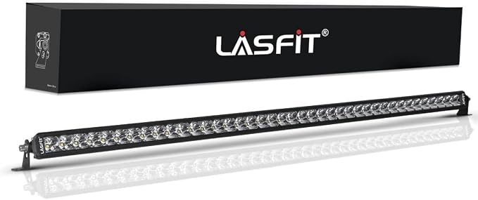 LASFIT 42 inch LED Light Bar Single Row Slim Spot Flood Combo Driving 6000K | IP67 Waterproof Off Road Overhead Roof Mount LED Bar for 4Runner Tacoma RAV4 Ranger Colorado Forester