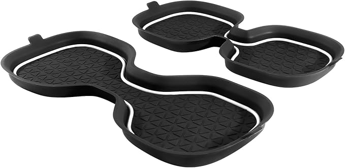 for Honda CRV Accessories 2023 2024 2025 2026 3D Cup Holder Center Console Liner Inserts Silicone Anti-dust Mat Pad Interior Decoration (2 Pcs, Whtie Trim)