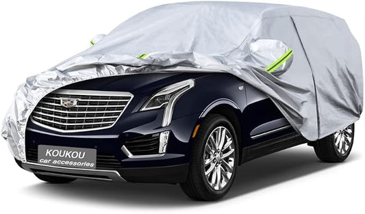 Koukou 6 Layers Car Cover Custom Fit Cadillac XT5 from 2016 to 2025, Waterproof All Weather for Automobiles, Sun Rain Dust Snow Protection.