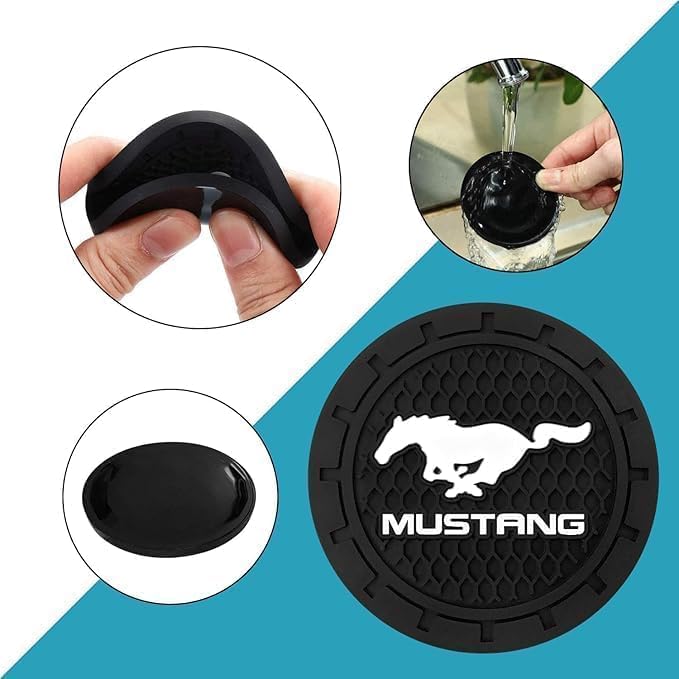 Car Cup Holder Coaster for Toyota Corolla RAV4 Highlander, 2 Pieces | Silicone, 2.75 Inch, Car Interior Accessories
