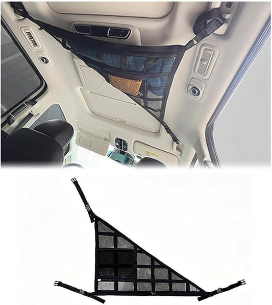 Car Ceiling Cargo Net Pocket for Audi RS Q3 Sportback 8U/F3 2014-2020 2021 2022 2023 2024 2025 2026 Mesh Overhead Storage Organizer Car Roof Storage Bag for Camping Road Trip
