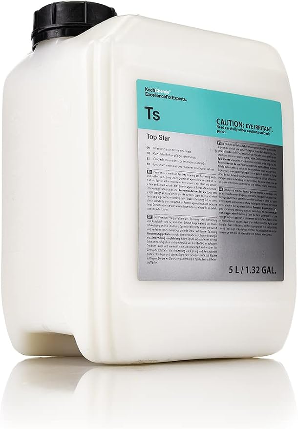 KOCHCHEMIE Koch-Chemie TS - Top Star - 5 Liter Interior Plastic and Vinyl Conditioner with UV Protection for Dash, Vinyl & Leather - Like New OEM Finish