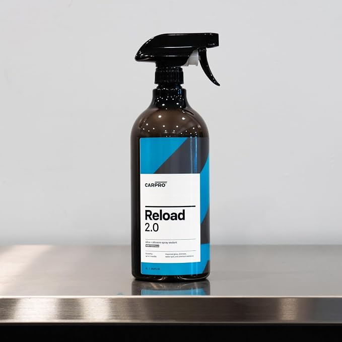 CARPRO Reload 2.0 Ceramic Spray Sealant - Liter (34oz) | Silica + Siloxane for Ceramic Coating, Super Hydrophobic, Self-Cleaning: Improved Gloss, Water Spot & Chemical Resistance