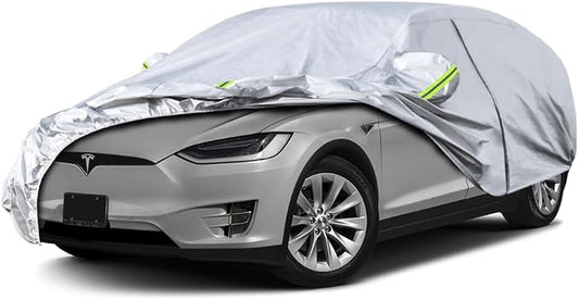 Koukou SUV Car Cover Custom Fit Tesla Model X from 2015 to 2025,Waterproof Car Cover All Weather for Automobiles Outdoor Indoor with Zipper Door, Sun Rain Dust Snow Protection.