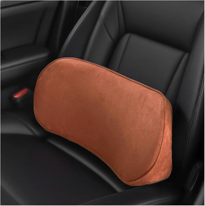 Zpana Car Lumbar Support Pillow, Memory Foam Vehicle Seat Lower Back Support Cushion for Back Pain Relief & Sciatica, Comfortable Auto Driver Seat Pad, Universal for Vehicles (Orange)