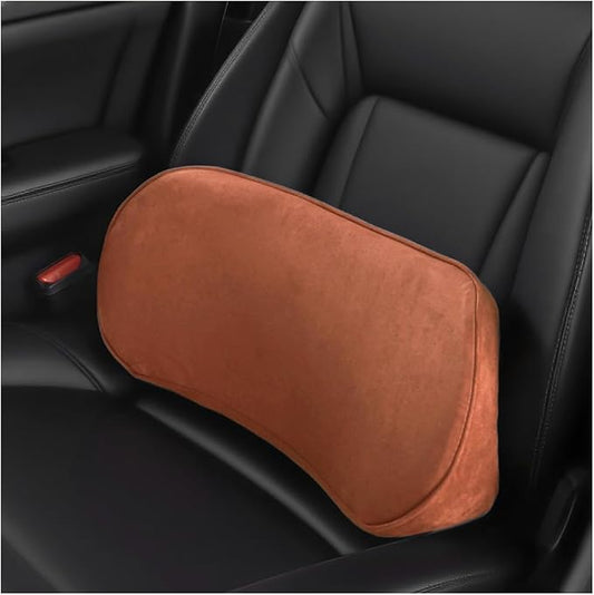 Zpana Car Lumbar Support Pillow, Memory Foam Vehicle Seat Lower Back Support Cushion for Back Pain Relief & Sciatica, Comfortable Auto Driver Seat Pad, Universal for Vehicles (Orange)