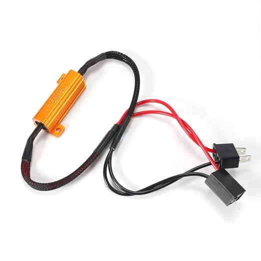 O-NEX H7 LED Load Resistor Kit 50W 8ohm Headlight Bulb Relay Harness Adapter Anti Flicker Error Decoder Warning Canceller