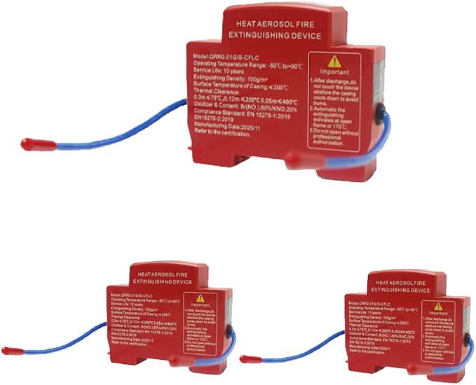Automatic Fire Extinguishing Device Dual-Line Household Flame Retardant Tool Non-Pollution Snap-On Guide Rail Extinguishers For Distribution Box/Cabinet