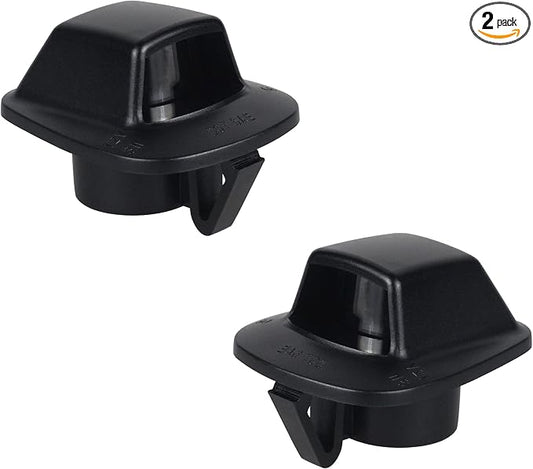 HERCOO LED License Plate lights Lamp Lens Cover Black Housing Compatible with Dodge Dakota 1997-2011, Pack of 2