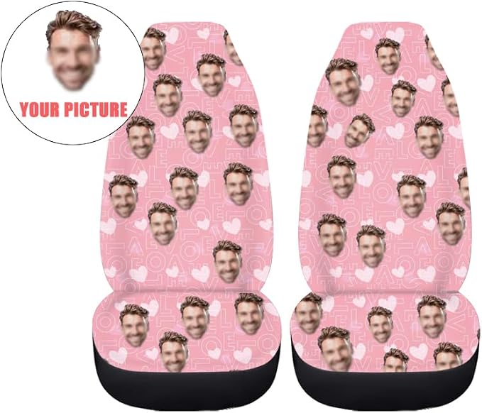 Customized Car Seat Cover for Front Seat - SUV Truck Sedan Van, Printed High Back Saddle Blankets Auto Seat Protectors, Fit Most Vehicles, Auto Seat Accessories