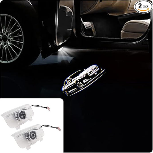 2 Pcs Accord Car LED Projector Door Shadow Light Welcome Light Laser Emblem Logo Lamps Kit Puddle Lights LED Courtesy Step Lights Ground Lamp HD Kit Replacement for Accord 9 2014-2021