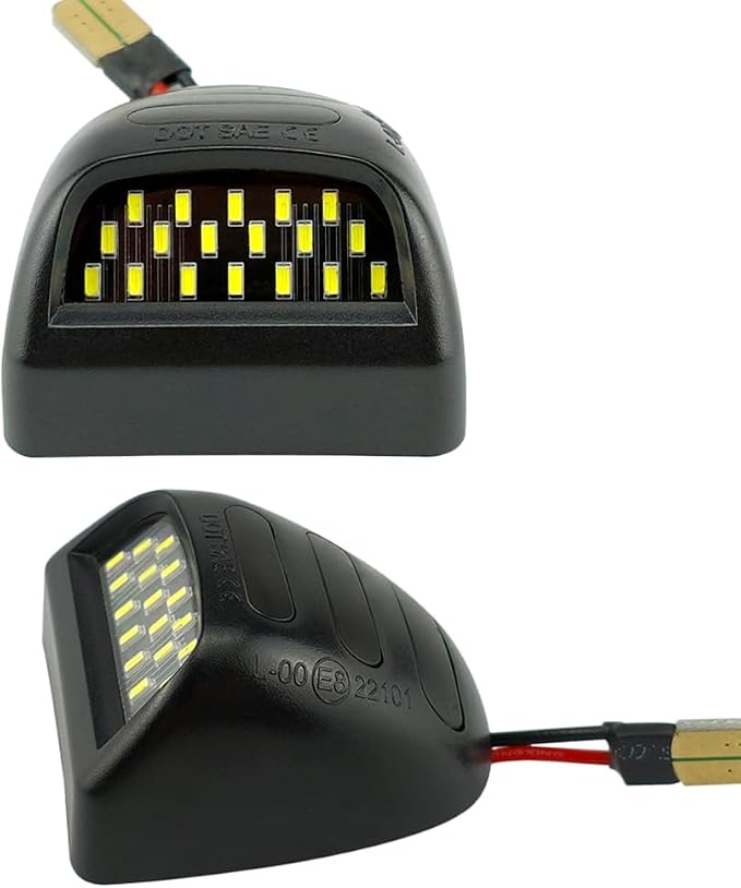 LED License Plate Lights Compatible with 1999-2014 Chevy Silverado 1500 2500HD 3500HD, Avalanche, Suburban, Tahoe, GMC Sierra, Yukon, Cadillac Escalade,48-SMD 6500K Super White (Update-White)