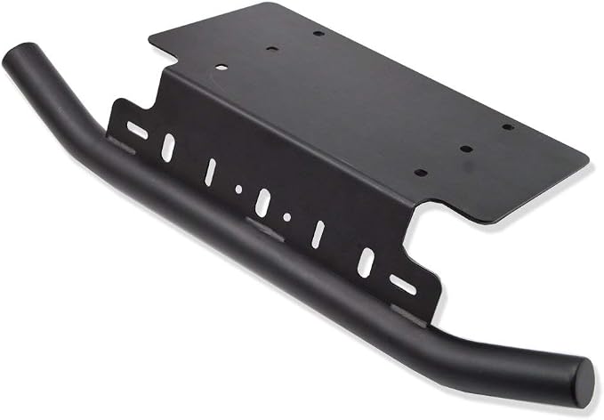 DaSen Front Bumper 6x12 inch Universal License Plate Holder Mounting Bracket Compatible with Off-Road LED Light Pod Compatible with Jeep Most ATV Truck Pickup