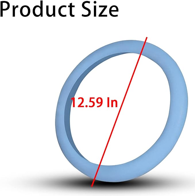 AICEL Car Silicone Steering Wheel Cover, Soft Anti-Slip Auto Steering Wheel Protector Fit 14 Inch, Universal Vehicle Interior Accessories for Cars, SUVs, Trucks, and Vans (Sky Blue)