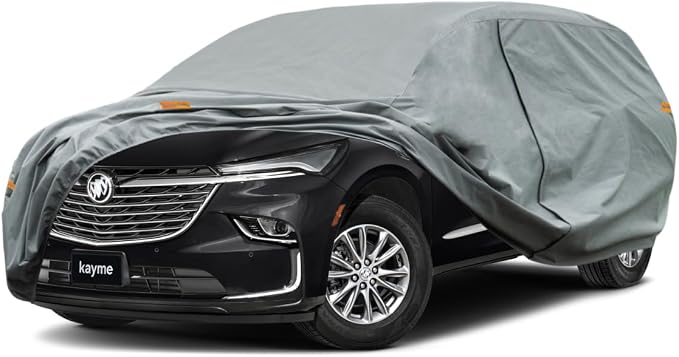 Kayme Heavy Duty SUV Car Cover Custom Fit Buick Enclave (2007-2024) Waterproof All Weather for Automobiles, Full Exterior Covers Sun Rain UV Protection.（Deliver About 3-10 Days）
