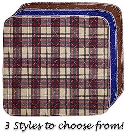 Waterproof Seat Pad, 20 x 22 Inch, Navy Blue | Washable, For Incontinence, Triple Layer Chair Cover Protector, 24 Ounce Absorbency, Seniors, Adult, Children, or Pet