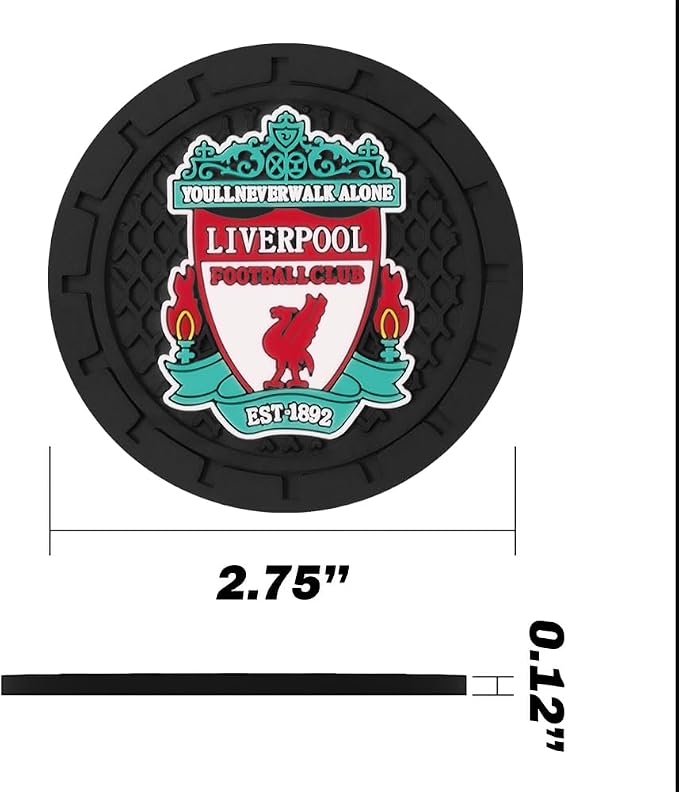Cup Holder Insert Coaster for Liverpool UEFA Fans,Anti Slip Car Cup Coaster Interior Accessories