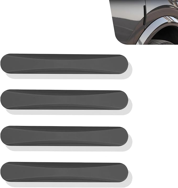 4PCS Silicone Car Door Edge Guards, Car Door Anti-Collision Guards, Universal Silicone Car Door Bumper Guard, Adhesive Bumper Scratch Guards for Auto, Sedans, Trucks, SUVs(Black)