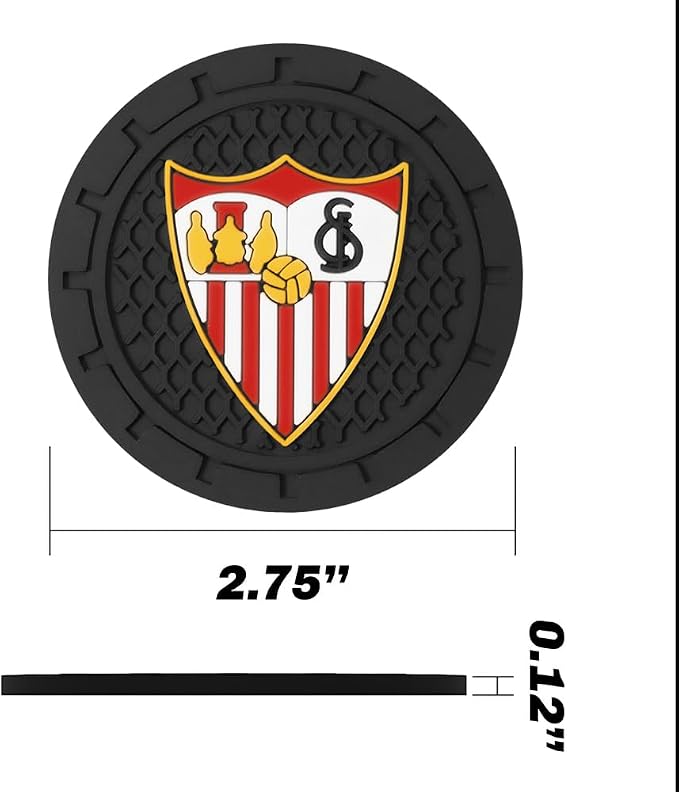 Cup Holder Insert Coaster for Sevilla UEFA UCL Fans,Anti Slip Car Cup Coaster Interior Accessories