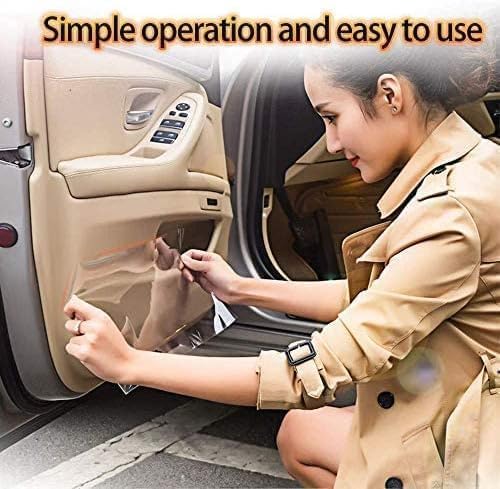 Lypumso Clear Vinyl Wrap, Transparent Protective Self Adhesive Car Wrap Film Vinyl Without Bubble Gloss Paint for DIY Car Moto Interior Exterior (Clear, 1ft x 10ft)
