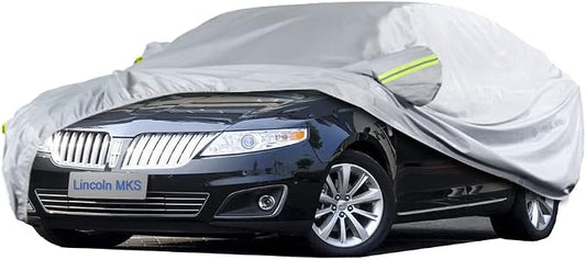 Koukou 6 Layers Car Cover Custom Fit Lincoln MKS from 2009 to 2016, Waterproof All Weather for Automobiles, Sun Rain Dust Snow Protection.