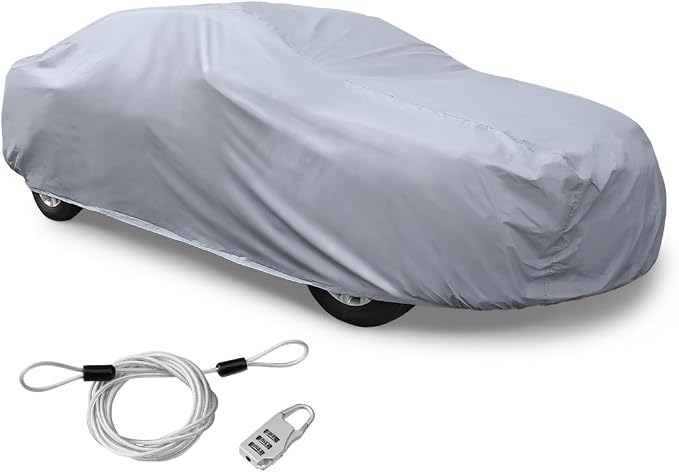 uxcell 3XXL+ PEVA Car Cover Outdoor Waterproof Breathable Snow Heat Resistant 570 x 190 x 160cm