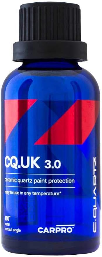 CARPRO CQUARTZ UK 3.0 - Ceramic Coating for Cars, Quartz Based Nanotechnology, Bonds to Paint, Glass, Metal and Plastic - (30ml Kit w/Reload 2.0)