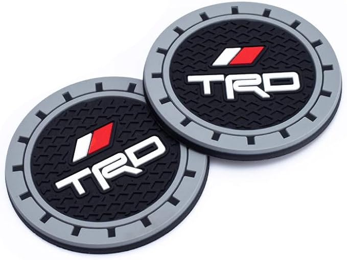 Cup Holder Insert Coaster Fit TRD Racing Development Sequoia Tundra Tacoma 4Runner PRO,Anti Slip Car Cup Coaster Interior Accessories