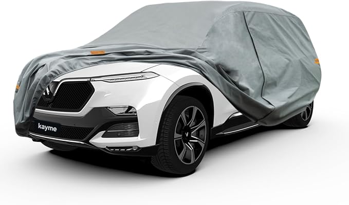 Kayme Heavy Duty SUV Car Cover Custom Fit VinFast VF 9 Waterproof All Weather for Automobiles, Full Exterior Covers Sun Rain UV Protection.（Deliver About 3-10 Days）