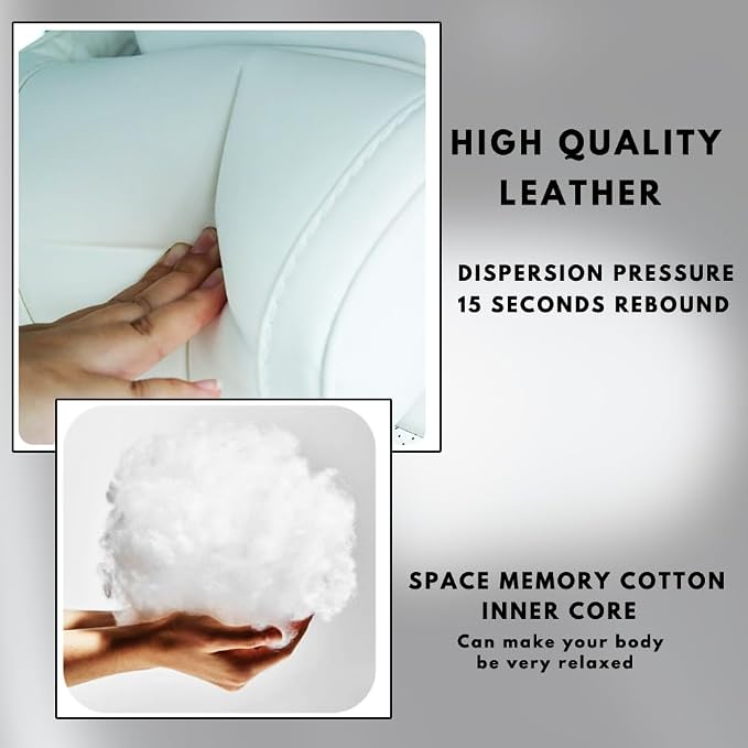 Car Headrest Neck Pillow Support Memory Foam Ergonomic Design Accessory for Driving Seat Fatigue Relief Compatible with Model S X 3 Y & Cybertruck - 2 Pieces
